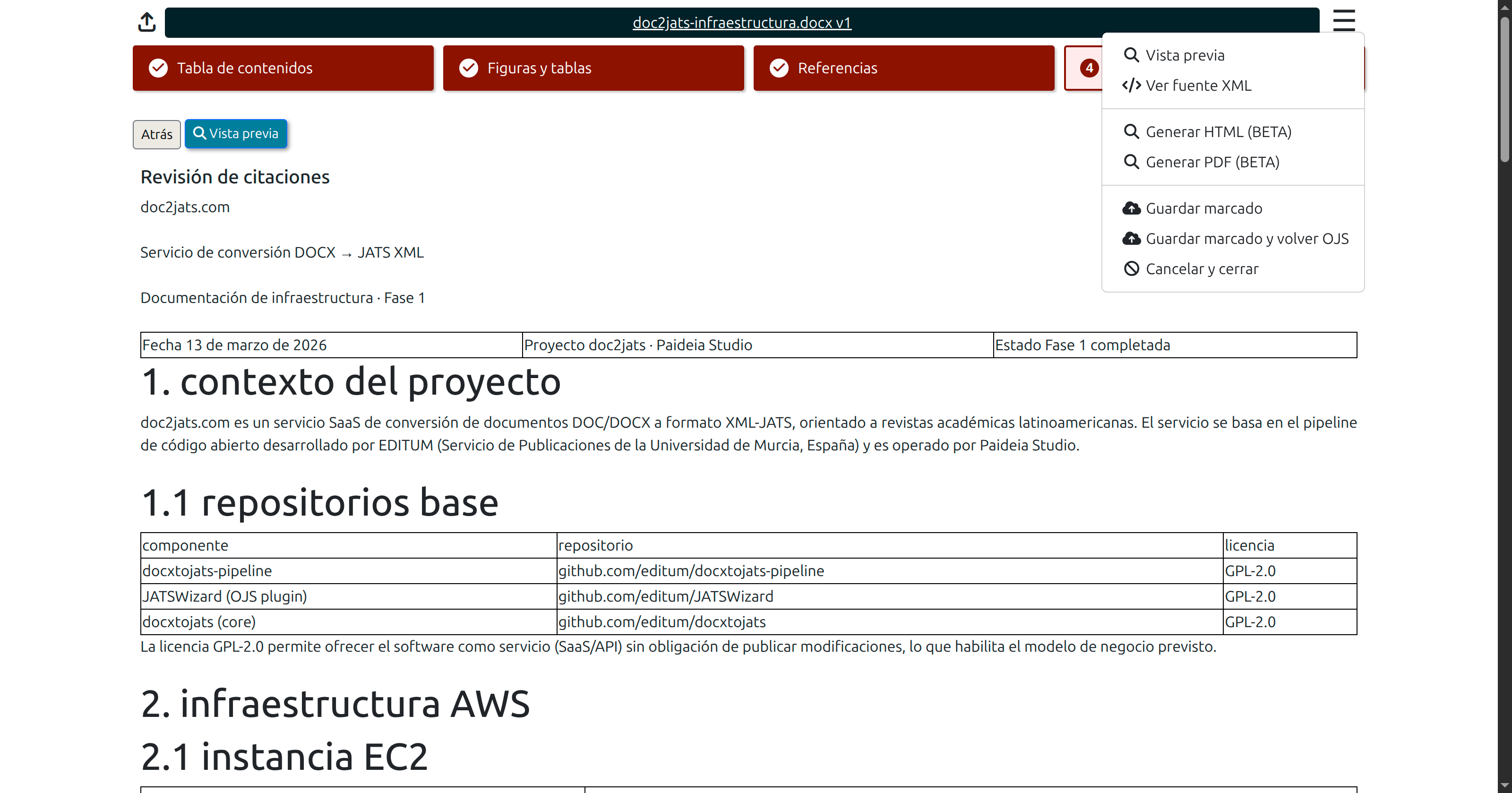 Final step — save and export