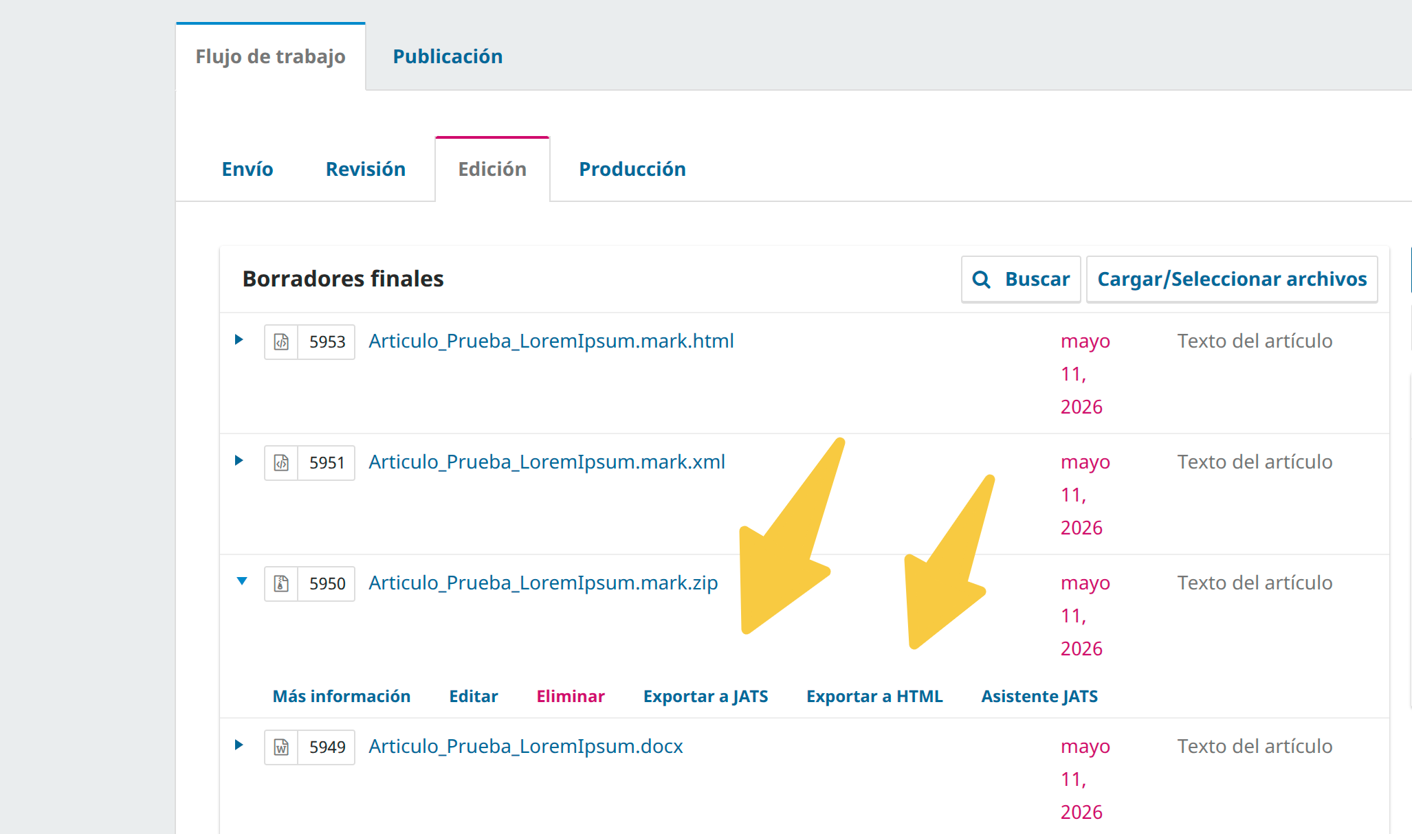 Export JATS and HTML from the production stage
